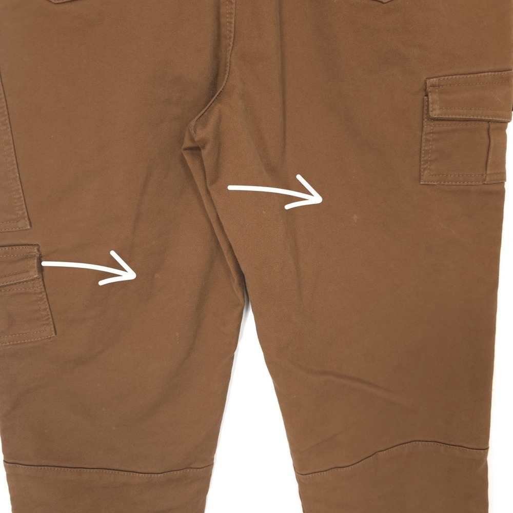FREE PEOPLE Cargo Pants Brown High Rise Utility‎ Pockets Cropped Women Small - Picture 12 of 12